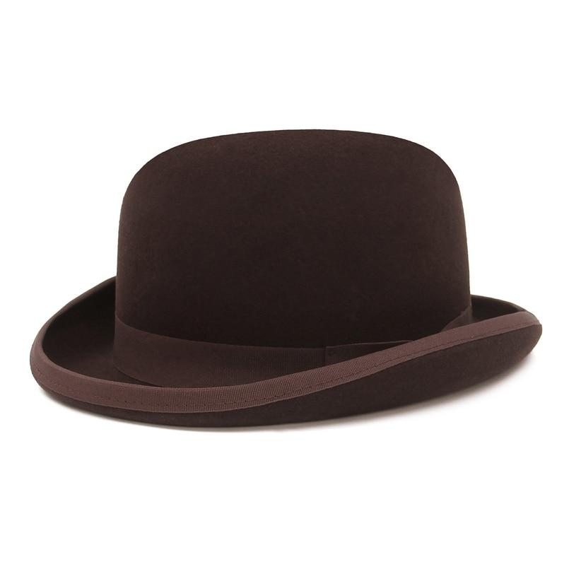 Wool Felt Bowler Hat GR Brown China S (55cm)