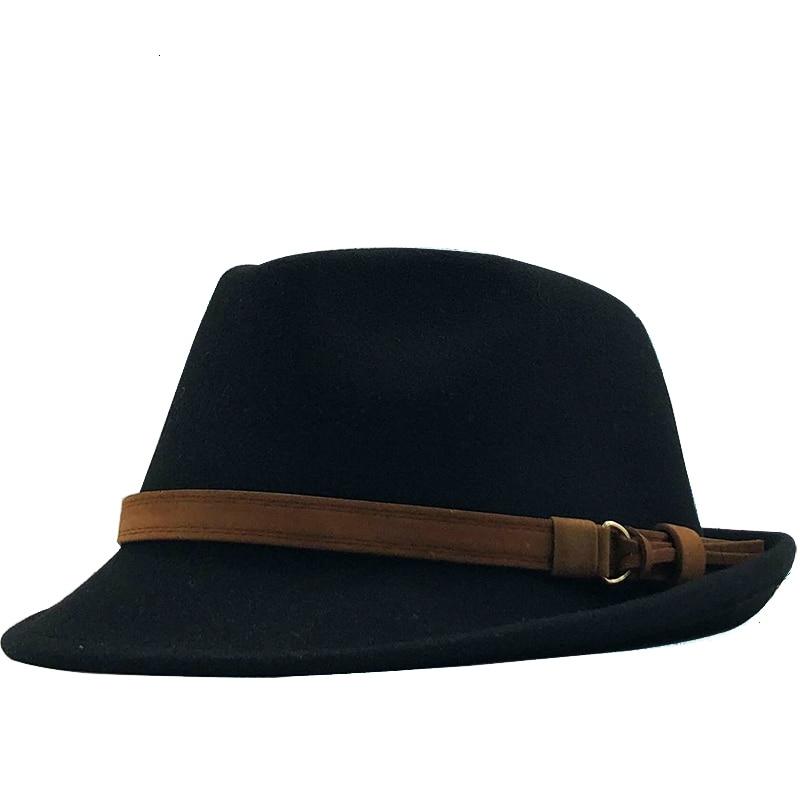 Wool Felt Trilby Hat GR Black 55-58cm 