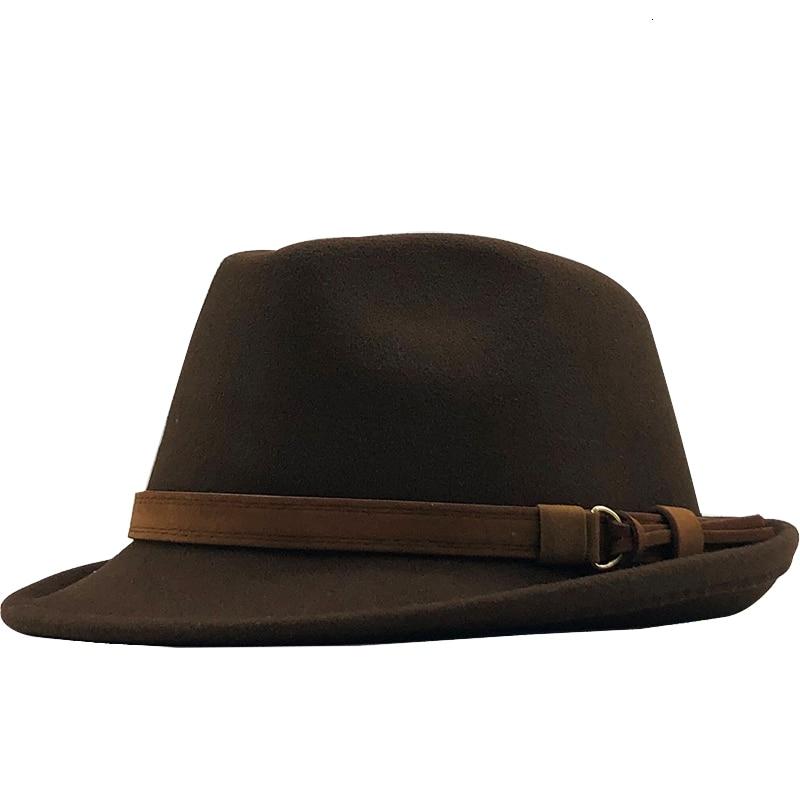 Wool Felt Trilby Hat GR Brown 55-58cm 