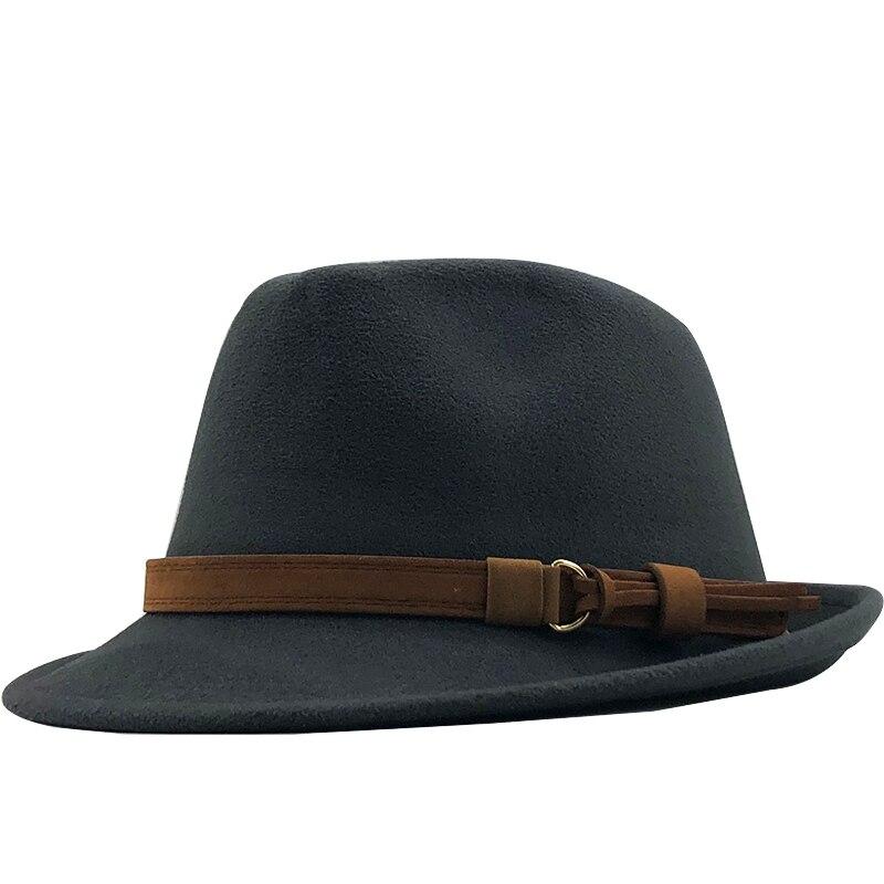 Wool Felt Trilby Hat GR Deep Grey 55-58cm 