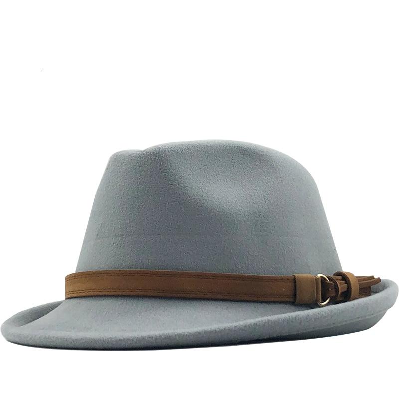 Wool Felt Trilby Hat GR Light Grey 55-58cm 