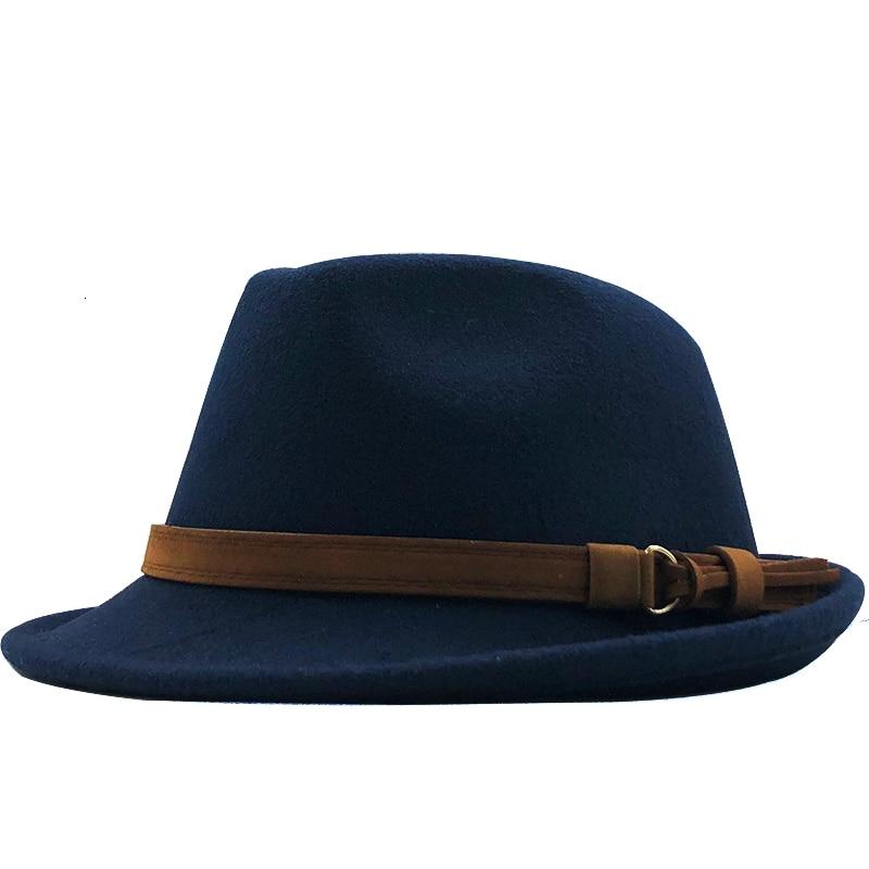 Wool Felt Trilby Hat GR Navy 55-58cm 