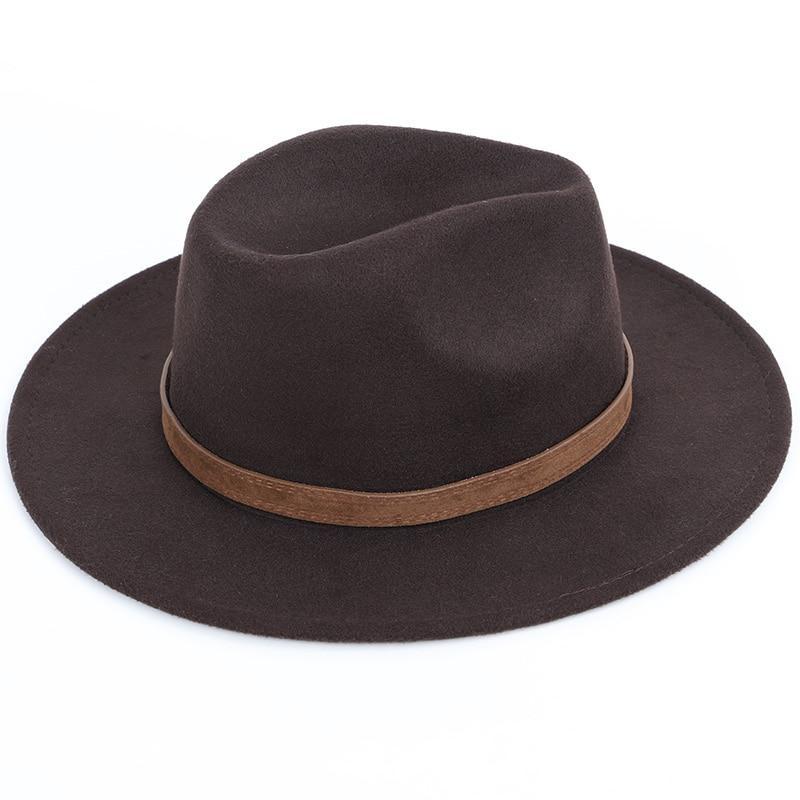 Woollen Fedora Hat With Leather Band GR 